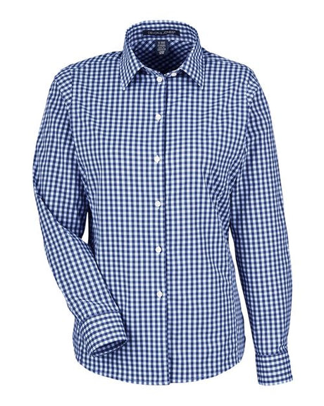 Devon & Jones Women's CrownLux Performance Gingham Dress Shirt-1