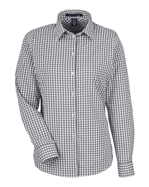 Devon & Jones Women's CrownLux Performance Gingham Dress Shirt-1