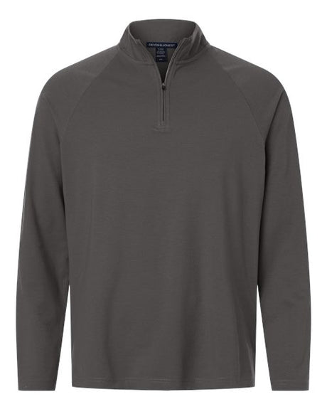 Devon & Jones Men's Seaton Pebble Textured Quarter-Zip Pullover-1