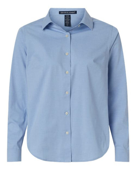Devon & Jones Women's CrownLux Performance Spencer Poplin Dress Shirt-1