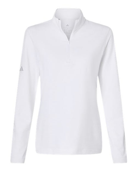adidas Women's Textured Stripe Quarter-Zip Pullover-1
