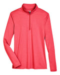 Team 365 Women's Zone Sonic Heather Performance Quarter-Zip Pullover-1