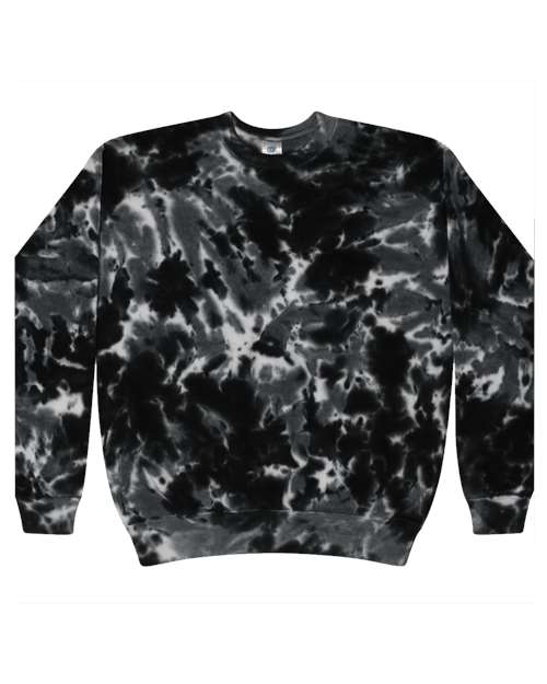 Colortone Men's Tie-Dyed Fleece Crewneck Sweatshirt