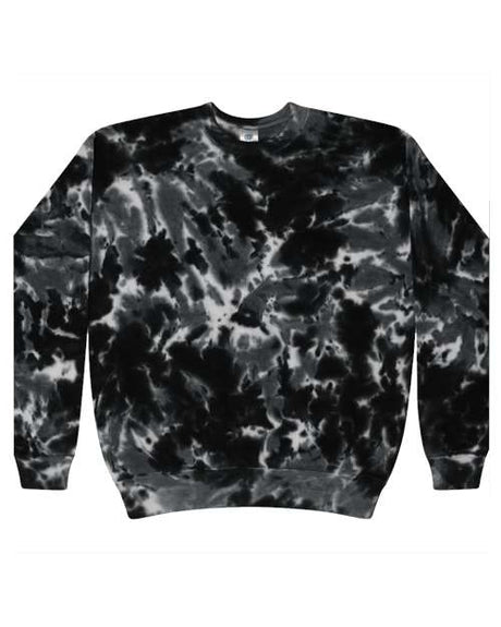 Colortone Men's Tie-Dyed Fleece Crewneck Sweatshirt