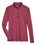 Team 365 Women's Zone Sonic Heather Performance Quarter-Zip Pullover-1