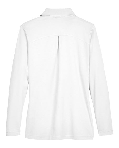 Devon & Jones Women's CrownLux Performance Plaited Long Sleeve Polo-2