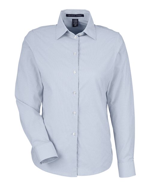 Devon & Jones Women's CrownLux Performance Microstripe Dress Shirt-1