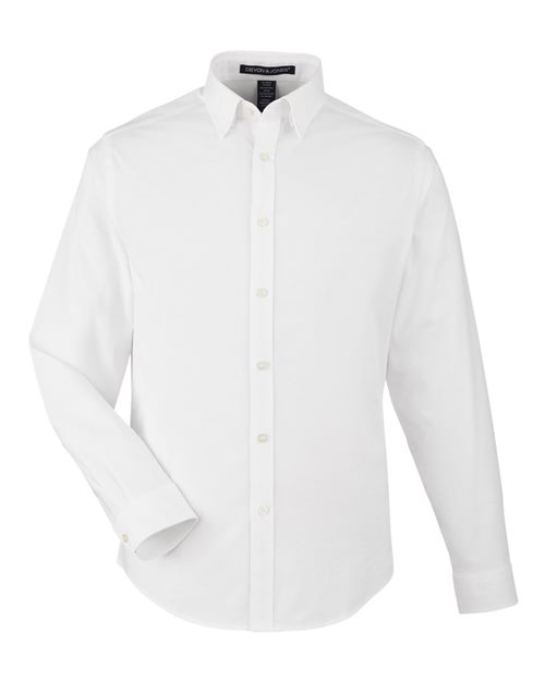 Devon & Jones Men's CrownLux Performance Spencer Poplin Dress Shirt-1