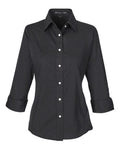 Devon & Jones Women's Perfect Fit Three-Quarter Sleeve Stretch Poplin Dress Shirt-1