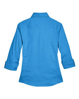 Devon & Jones Women's Perfect Fit Three-Quarter Sleeve Stretch Poplin Dress Shirt-2