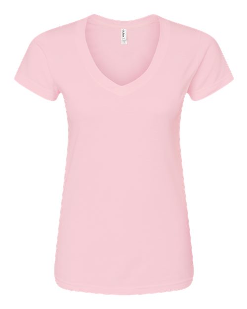 Tultex Women's Fine Jersey V-Neck T-Shirt-1