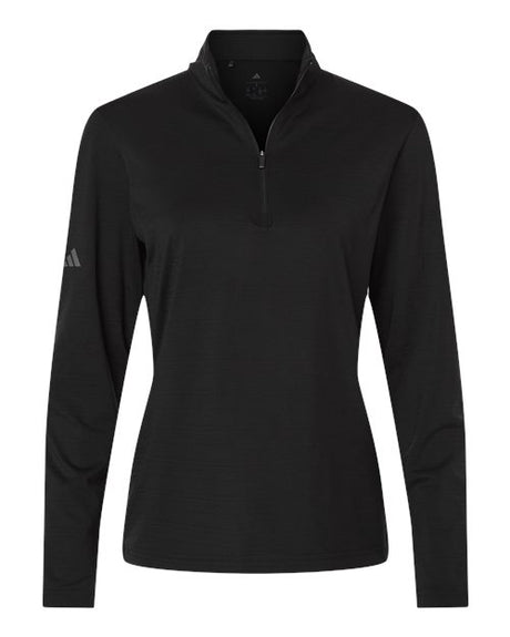 adidas Women's Textured Stripe Quarter-Zip Pullover-1