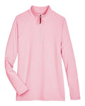 Devon & Jones Women's CrownLux Performance Clubhouse Micro-Stripe Quarter-Zip Pullover-1