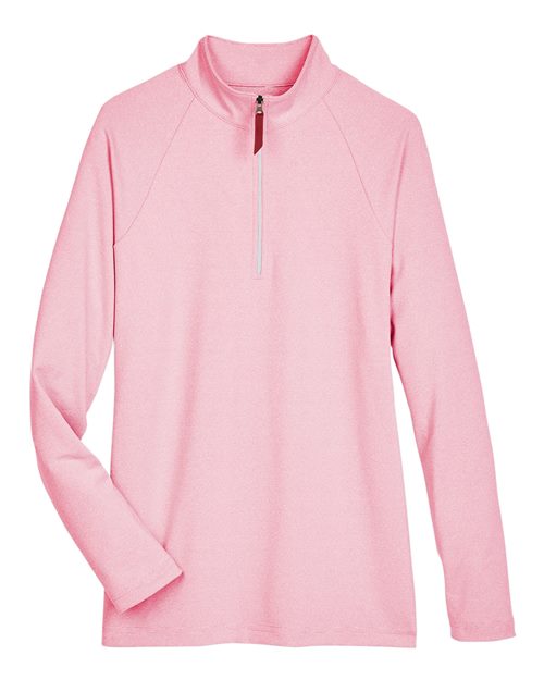 Devon & Jones Women's CrownLux Performance Clubhouse Micro-Stripe Quarter-Zip Pullover-1