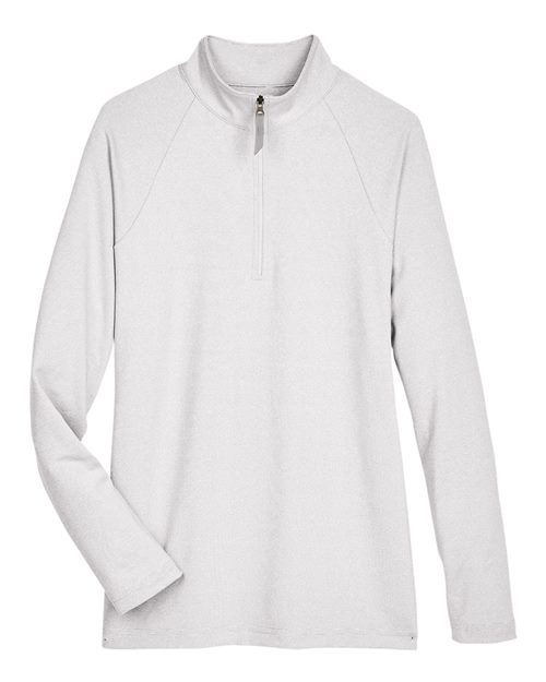Devon & Jones Women's CrownLux Performance Clubhouse Micro-Stripe Quarter-Zip Pullover-1