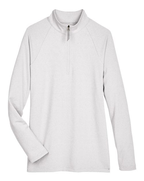 Devon & Jones Women's CrownLux Performance Clubhouse Micro-Stripe Quarter-Zip Pullover-1