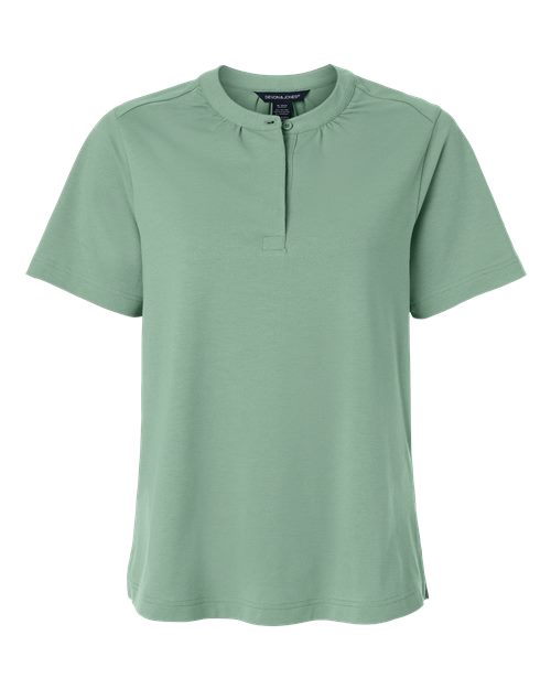 Devon & Jones Women's Seaton Pebble Textured Polo-1