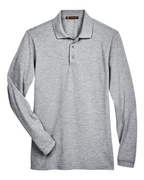 Harriton Men's Easy Blend Long Sleeve Polo-1