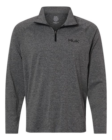 HUK Men's Airweight Heather Quarter-Zip Pullover-1
