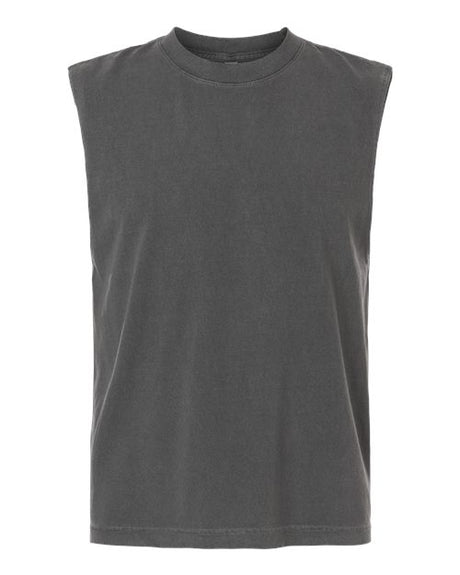 American Apparel Men's Heavyweight Cotton Garment-Dyed Mid-Length Muscle Tee-1