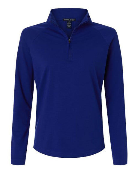 Devon & Jones Women's Seaton Pebble Textured Quarter-Zip Pullover-1