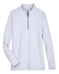 Devon & Jones Women's CrownLux Performance Clubhouse Micro-Stripe Quarter-Zip Pullover-1