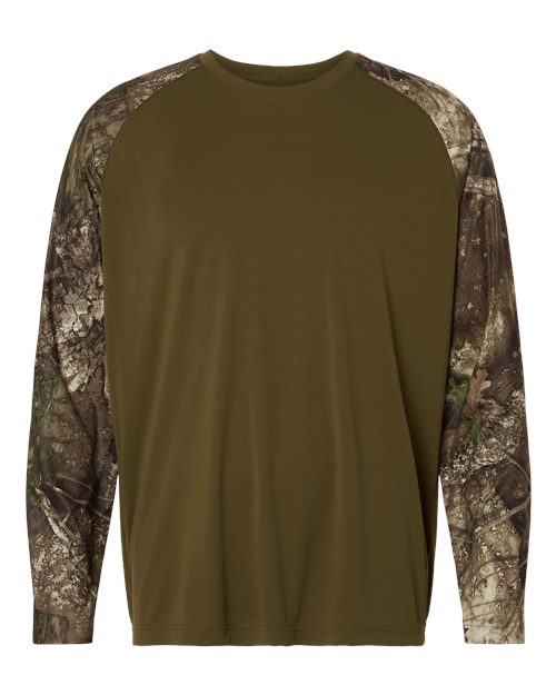RealTree Men's Realtree Performance Colorblocked Long Sleeve T-Shirt-1