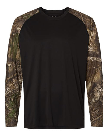 RealTree Men's Realtree Performance Colorblocked Long Sleeve T-Shirt-1