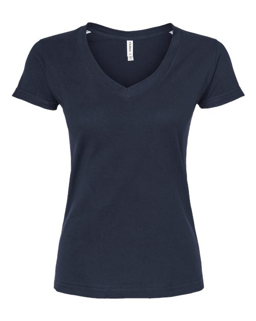 Tultex Women's Fine Jersey V-Neck T-Shirt-1
