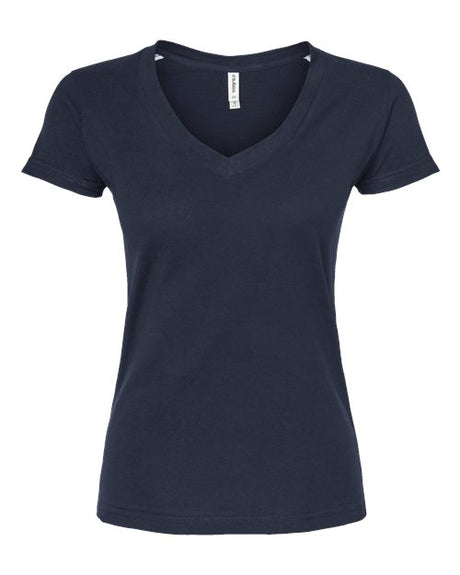 Tultex Women's Fine Jersey V-Neck T-Shirt-1