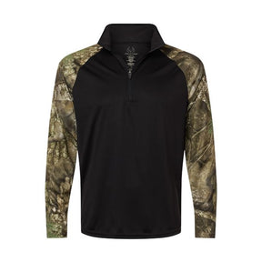 RealTree Men's Realtree Performance Colorblocked Quarter-Zip Pullover-1