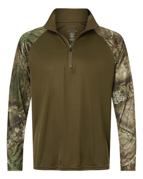 RealTree Men's Realtree Performance Colorblocked Quarter-Zip Pullover-1