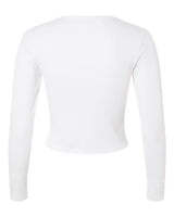 American Apparel Women's Baby Rib Long Sleeve Cropped Tee-2