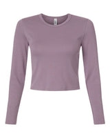 American Apparel Women's Baby Rib Long Sleeve Cropped Tee-1