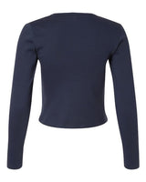 American Apparel Women's Baby Rib Long Sleeve Cropped Tee-2