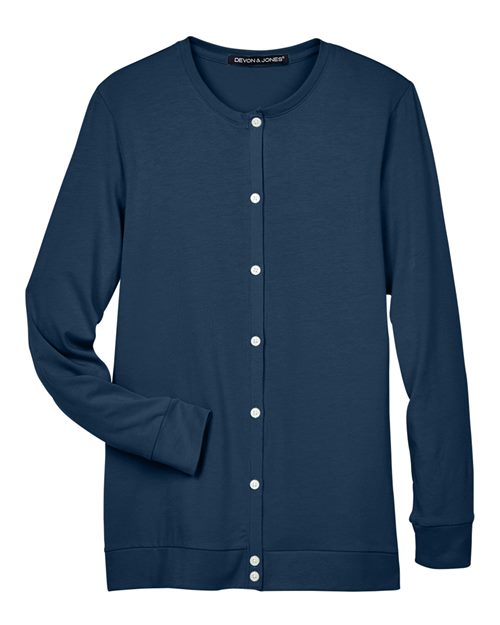 Devon & Jones Women's Perfect Fit Ribbon Cardigan-1