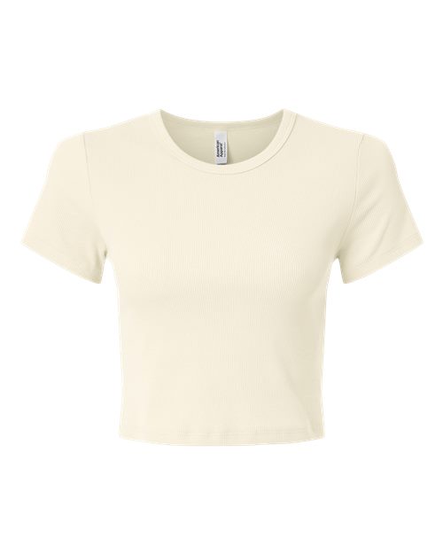 American Apparel Women's Baby Rib Cropped Tee-1
