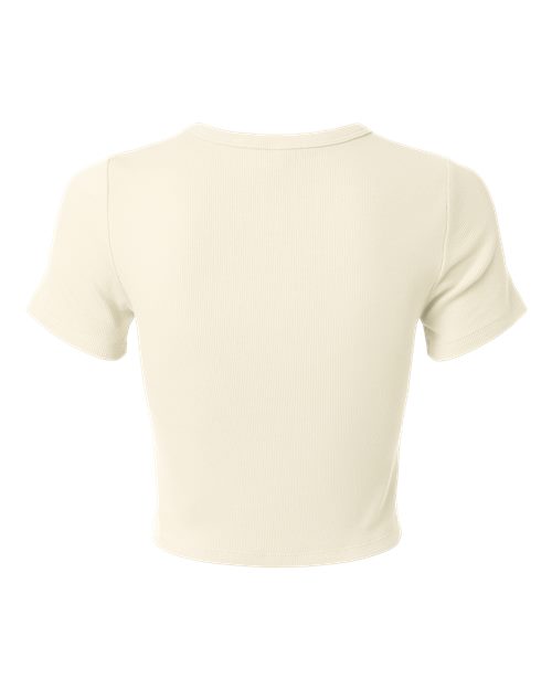 American Apparel Women's Baby Rib Cropped Tee-2