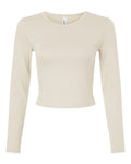 American Apparel Women's Baby Rib Long Sleeve Cropped Tee-1