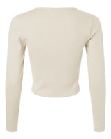 American Apparel Women's Baby Rib Long Sleeve Cropped Tee-2