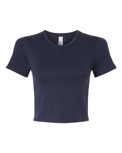 American Apparel Women's Baby Rib Cropped Tee-1