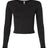 American Apparel Women's Baby Rib Long Sleeve Cropped Tee-1