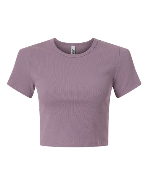 American Apparel Women's Baby Rib Cropped Tee-1