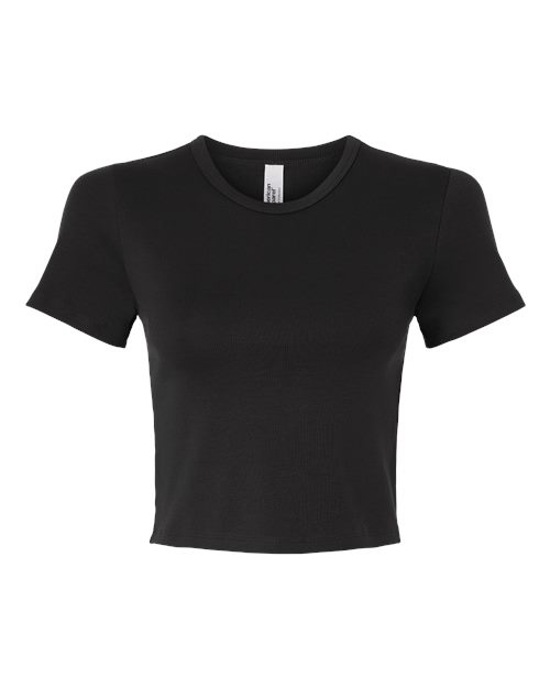 American Apparel Women's Baby Rib Cropped Tee-1