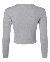 American Apparel Women's Baby Rib Long Sleeve Cropped Tee-2