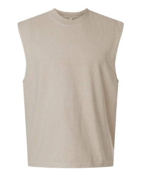 American Apparel Men's Heavyweight Cotton Garment-Dyed Mid-Length Muscle Tee-1