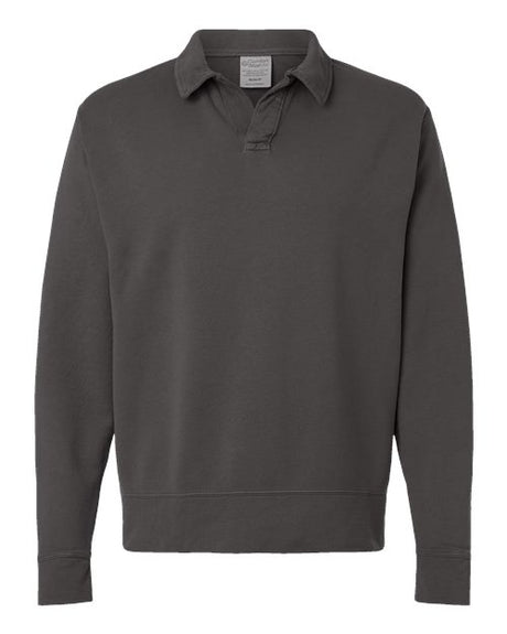 ComfortWash by Hanes Men's Garment-Dyed Polo Collar Sweatshirt-1