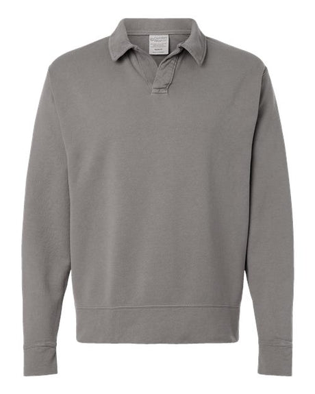 ComfortWash by Hanes Men's Garment-Dyed Polo Collar Sweatshirt-1