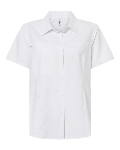CORE365 Women's UltraUVP Shoreline Short Sleeve Staff Shirt-1