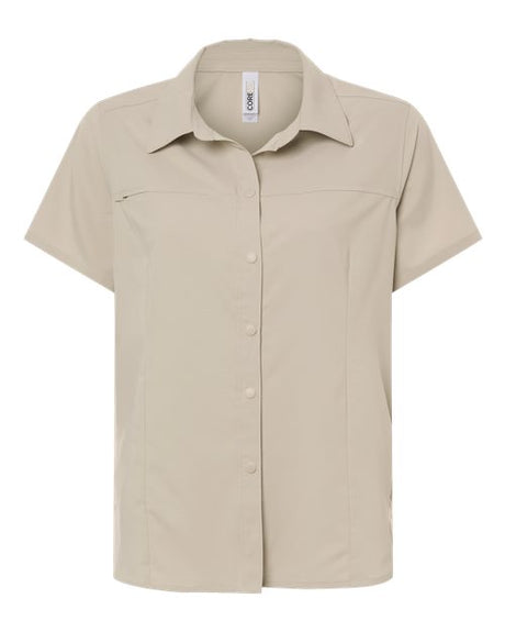 CORE365 Women's UltraUVP Shoreline Short Sleeve Staff Shirt-1